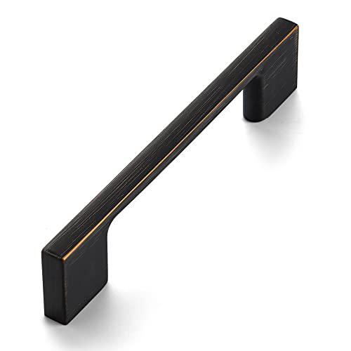 Ravinte 3 Pack Wide Foot Cabinet Pulls 3-3/4 Inch Oil Rubbed Bronze Cabinet Handles Kitchen Hardware for Cabinet Oil Rubbed Bronze Drawer Pulls Come with Screwdriver