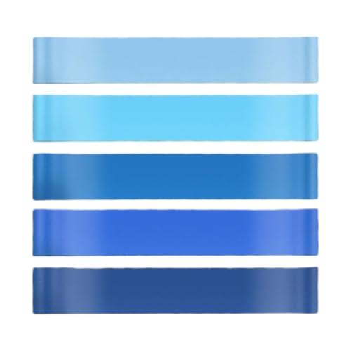 5 Pcs Bandas Elásticas Musculación, Intas Elásticas Musculación Skin, Gomas Bandas Látex 100% y Bolsa Almacenamiento para Las Cintas Elásticas Musculación (Azul)