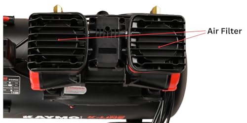 Image of Kaymo K-124FCV2 Air Compressor | 2 HP, 24L Oil-Free | 2800 RPM Copper Motor | High Flow, Low Noise, Portable with Trolley Handle | Ideal for Pneumatic Tools, Spray Painting & DIY Applications