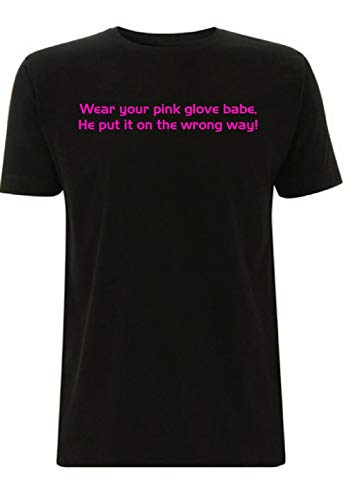 Time 4 Tee Pulp Inspired T Shirt Pink Glove Different Class 90s Britpop Jarvis Cocker Indie Music Quote Lyrics Song Words (Medium, Black)