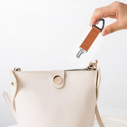 4Pcs Elastic Hat Clip for Travel, Hat Holder Hands Free Bag Accessory for Traveling Bags, Backpacks, Purses, Totes Black3