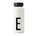 Produktbild Design Letters Persönliche Edelstahl Trinkflasche Weiß (E) |500 ml| Kohlensäure geeignet BPA-Frei Thermoskanne |12 Stunden Heiß und 24 Stunden Kalt| Auslaufsichere Thermosflasche im Nordisches Design