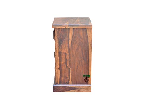 Image of Sheesham Solid Wood Bed Side Table (Finish Color - Natural Brown)