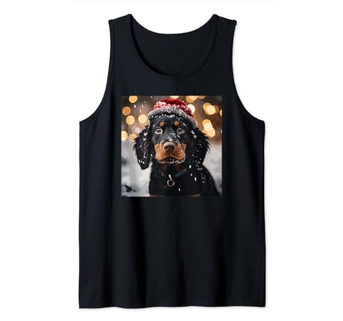 Questo è il perfetto design natalizio Gordon Setter Puppy Dog Playing In Snow per qualsiasi amante dei cuccioli che conosci che ha un senso dell'umorismo unico e uno stile di classe. Se sei un vero cane papà o mamma cane, questo design è per te!