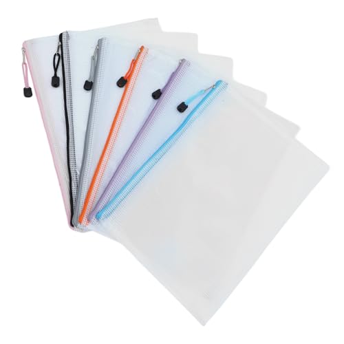 Pochettes à fermeture éclair filet transparent résistantes pour tri de bureau