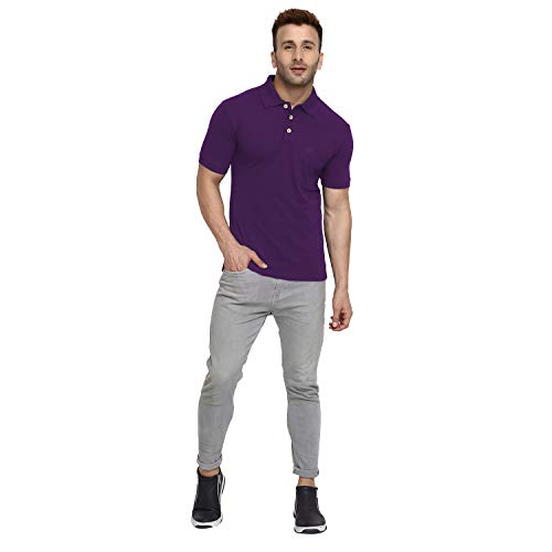 Image of CHKOKKO Men's Cotton Regular Fit Half Sleeves Polo T-Shirt