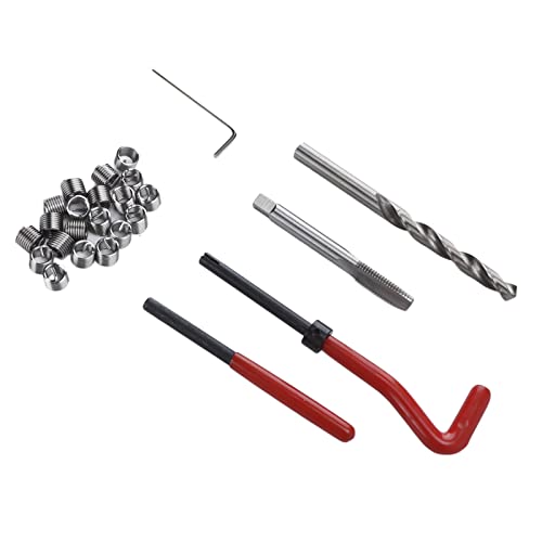 Kit de Reparo de Rosca M8x1.25mm Bobina de Parafuso Inserções de Torção Torcer Bit Hex Tappeing Derr