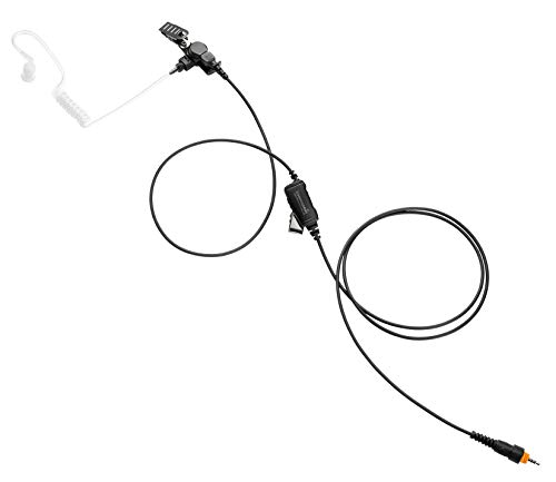 Single Wire Earpiece for Motorola Radios CLP1010 CLP1040 CLP1060, in-Line PTT, Reinforced Cable, Acoustic Tube Surveillance Headset, Replace for HKLN4487 & HKLN4603