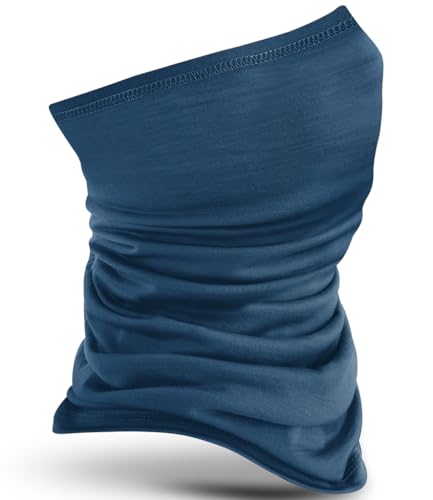 Merino Wool Neck Gaiter - 100% Merino Wool Mask, Breathable Quick-Dry Warmer for Skiing, Hiking and Outdoor Activities