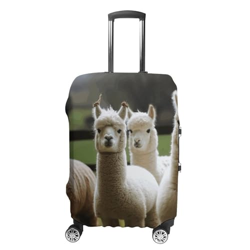 Alpaca Family Luggage Cover, Washable Elastic Suitcase Cover Protector Fit 18-32 Inch Luggage