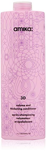 amika 3D Volume Plus Thickening Conditioner, 33.8 Fl oz