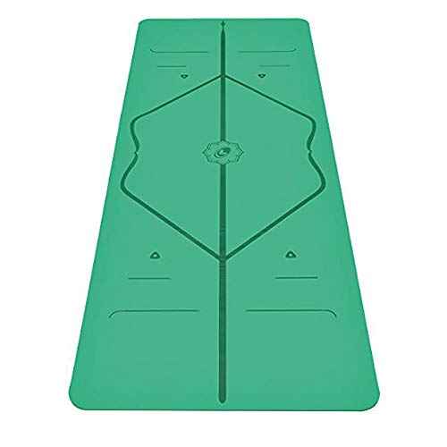 MINCHEDA Tapis de Yoga avec Lignes d'Alignement du Corps, Yoga Mat Antidérapant pour Gym, Pilates, Fitness, Sports Matériel Eco, 183 * 68 * 0,5cm