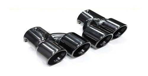 Silenciadores de escape de fibra de carbono premium con doble punta negra de cuatro salidas