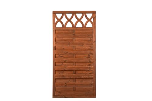 WIEN Sichtschutzzaun Gartenzaun Dichtzaun Holz Garten Teak 89x179 cm Werth-Holz