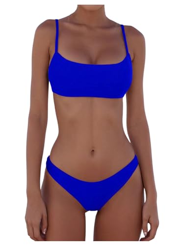 SOLY HUX Bathing Suit for Women Two Piece Swimsuit Spaghetti Strap Summer Beach Bikini Set