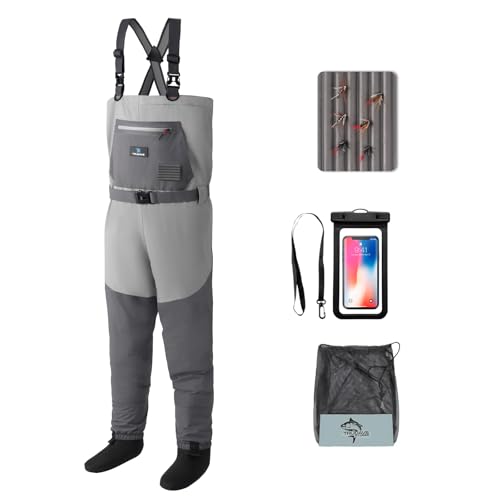 Image of Trudave Fishing Waders, Waterproof Chest Waders for Men & Women, Lightweight Fly Fishing Stockingfoot Waders for Hunting