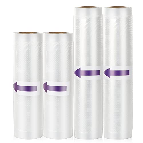 Bolsas Vacio Alimentos,DLOPK bolsas envasar al vacio alimentos 2 Rollo 15x280cm y 2 Rollo 20x280cm,Rollos Envasadora al Vacio Profesional en Sellador al Vacío,Sous Vide Cocina Cover