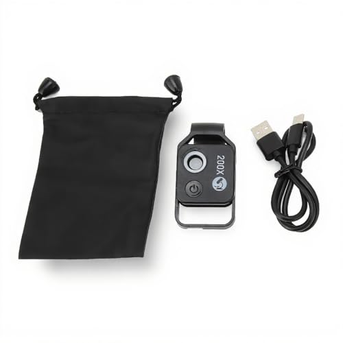 Image of Phone Microscope with CPL Lens /LED Light, 200X Pocket Microscope with Universal Phone Clip, Portable Microscope Phone Camera for Outdoor Photography