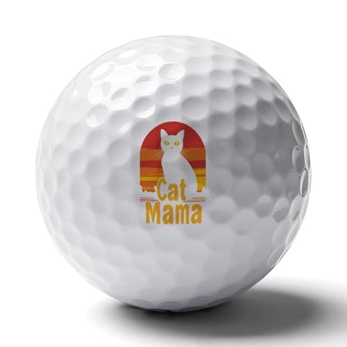 Cat Parents Cat Mom Custom Golf Ball Soft Practice Golf Balls Performance Distance and Speed for Indoor Outdoor