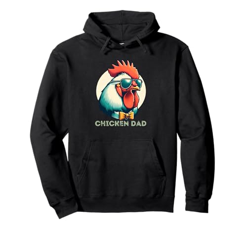 Chicken Dad - Divertente gallina retrò con occhiali da sole papà Felpa con Cappuccio