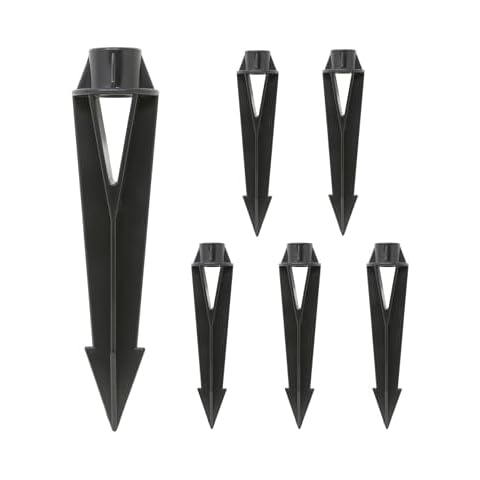 Lightkiwi 9-Inch ABS Ground Stake, 1/2-14 NPSM Thread (6 Pack) Cover