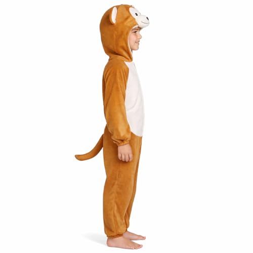 Image of Raj Costume Animal Fancy Dress Costume for Boys & Girls | Hooded Full Body Wildlife Zoo Animal Jumpsuit | Soft Costume for School Function, Fancy Dress, Halloween, Birthday, Cosplay & Role Play