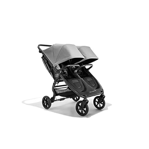 Baby Jogger City Mini GT2 All-Terrain Double Stroller with Forever Air Rubber Tires and All-Wheel Suspension, Pike Exclusive Includes Belly Bars, Leatherette Handlebar, and Premium Fabric