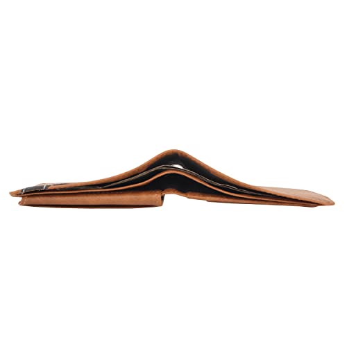 Image of LORENZ Bi-Fold Brown PU Leather Wallet for Men (Star Austin)| WL-72S