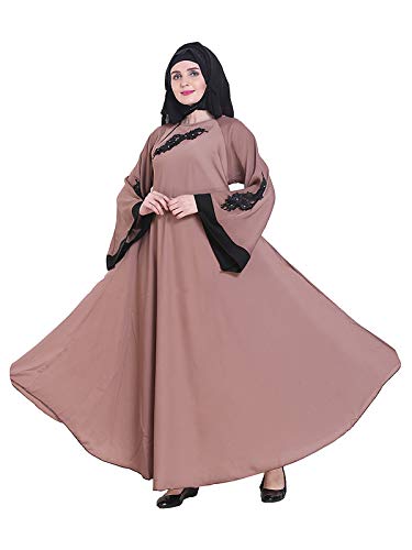 Women's Bebe Abaya and Burqa (Beige, Free Size)
