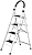 Multifunctional Outdoor Indoor Step Stool & Ladder, Thick Herringbone Design, Dual-Purpose Telesladder for Easy Moving & Safe Climbing - White