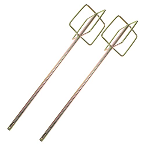UKCOCO 2 Piezas Varilla Agitadora Herramienta Mezclador De Pintura Modelo Piezas De Mezclador De Pintura Paleta De Accesorio De Taladro Portátil Hormigonera Golden Aleación Reutilizable