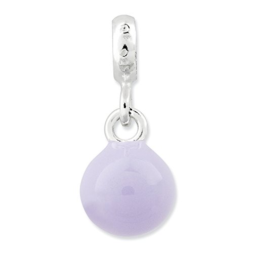 Diamond2Deal 925 Sterling Silver Lilac Enamel Bead Enhancer Pendant for Women