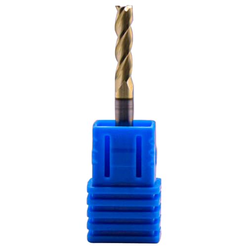 Image of BestParts 1 /8 inch 3 Flute Solid Carbide End Mill for Aluminum - ZrN Coated | 37 Degree Helix, 1 /8 inch Cutting Diameter, 1 /8 inch Shank Diameter, 1 /2 inch Length of Cut, 1-1 /2 inch Overall Length, Square End