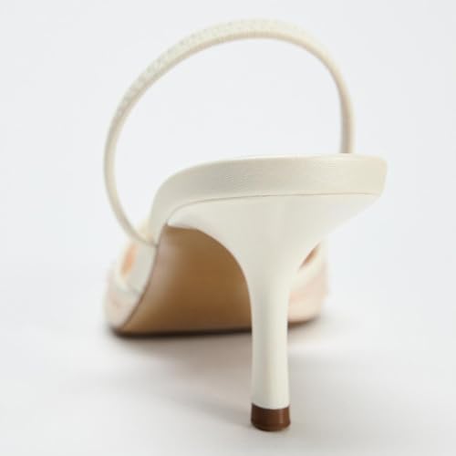 Women's Embroidered Mesh Slingback Shoes Thin Heels Pointed Toe Elastic Heel Strap Party Dress Shoes for Women3