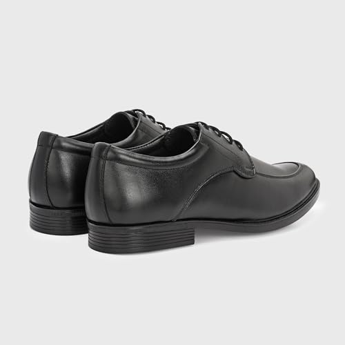 Image of Blue Leather by Centrino Genuine Leather Men's Loafer Shoes | Lightweight Lace-Up Derby Office Wear Oxford Shoe with Cushioned Insole for Meeting,Interview,Wedding, Party,College (4094)