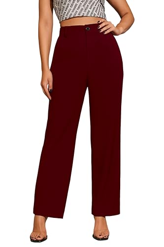 Lycra Trouser for Women - Straight Fit Ankle Length Formal Pant f...