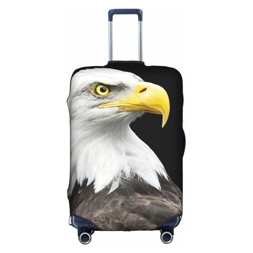 Portrait Of Bald Eagle Travel Luggage Cover Elastic Suitcase Protector Washable Baggage Covers For Trunk Case Fits 25-28 Inch Luggage