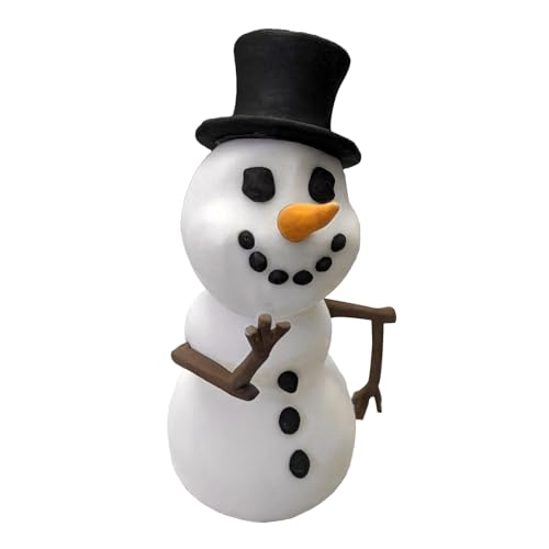 DAWCBVJQ Figuras de Muñeco de Nieve Navideño | Decoración Divertida De Escritorio para Fiestas Impresa En 3D,De Modelo Navideño,para Coleccionistas Fotografía Hogar Oficina Dormitorio Sala De Estar
