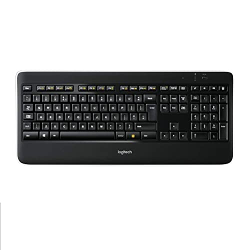 Logitech K800 Teclado Inalámbrico Retroiluminado para Windows, Disposición QWERTY Italiano, Negro