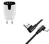 Pack Pack pour Samsung Galaxy Tab S7 Plus Tablette Type C (Cable 90 degres Fast Charge + Double Prise Secteur Couleur) (Noir)