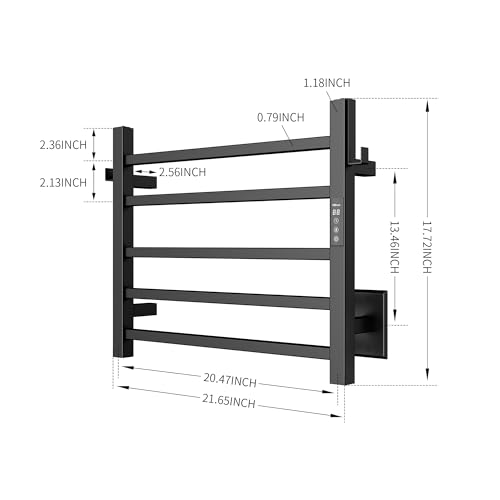 P&Bhusri Heated Towel Rack, 5-Bar Towel Warmer Rack For Bathroom thumb #1