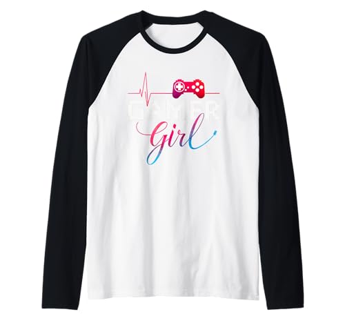 Diseño Gamer Girl Camiseta Manga Raglan