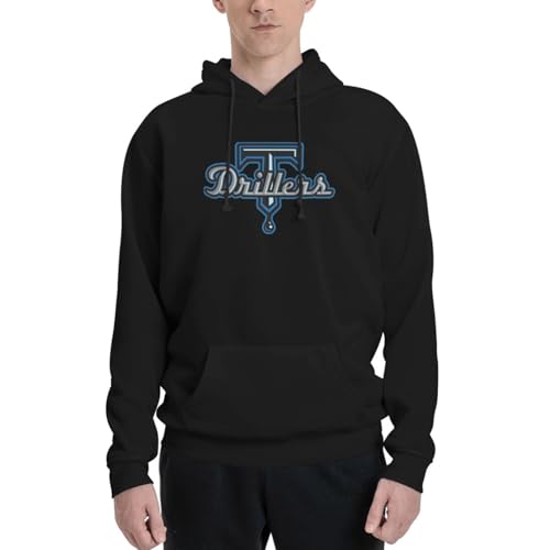 Tulsa Drillers Men'S Fleece Hoodie Sweatshirt Winter Casual Pullover With Pockets Hoodies