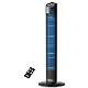 FOHERE Leiser Turmventilator, 91CM Oszillierender Stand Ventilator mit Kühlung Fernbedienung, 12-Stunden-Timer und Schlafmodus, Tragbarer Ventilator ohne Flügel für Schlafzimmer, Schwarz