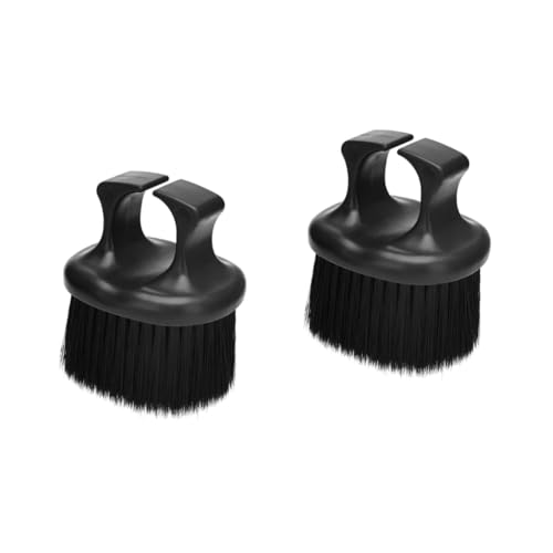 TOBBOMEY 2pcs Nylon Pp Material Hair Brush Beard Cleaning Brush Barber Brush for Men Hair Styling Tool Portable Grooming Brush Ring