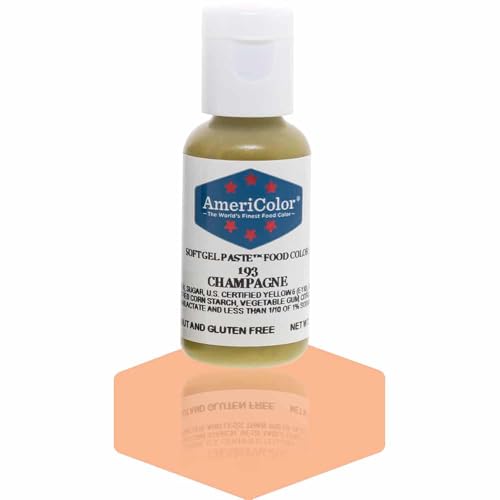 AmeriColor, Champagne, 0.75 Ounce Bottle, Soft Gel Paste Food Color