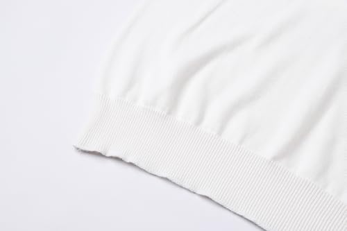 Image of DAIMIDY Womens Cotton Modal Short Sleeve Sweaters Summer Knit Tops | Breathable,Soft,Smooth Feel and Excellent Drape.Fit in Summer,Spring and Fall.