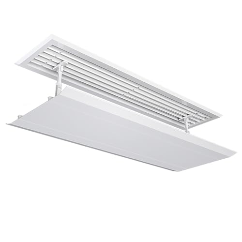 Déflecteur de climatiseur central réglable blanc pour grille de plafond
