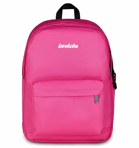 Sac à dos d'école Invicta rose 27 l anti-désordre avec double compartiment et poche PC