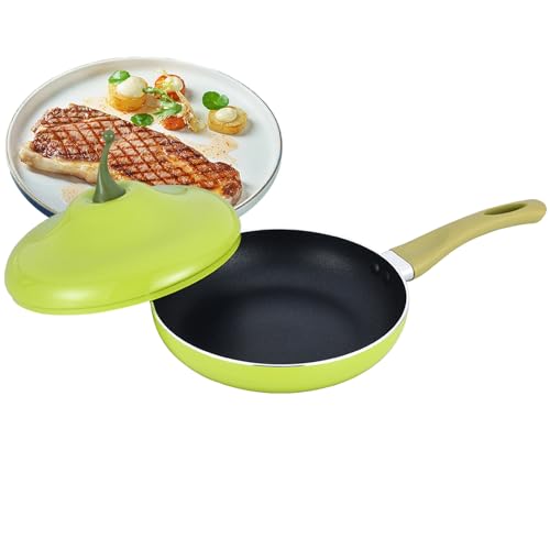 YNPQTDS - Olla de cocina antiadherente para verduras y frutas - de bolsillo con tapa | para cocina, inducción, sopa, hervir la leche, cocinar, freír y